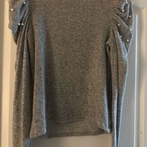 Sweater with Pearl details Zara